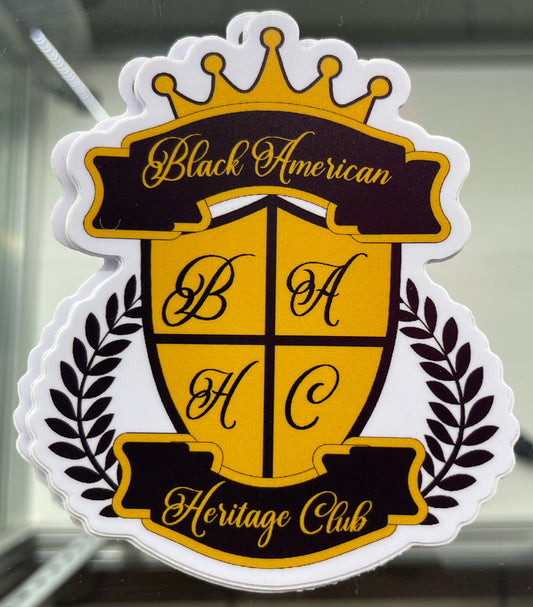 Black American Heritage Club Stickers