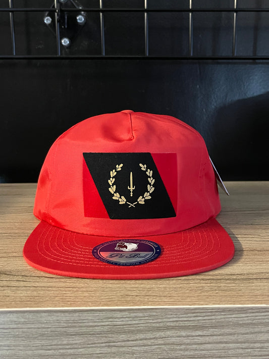 Reflective Black American Heritage Flag 5 panel hat red